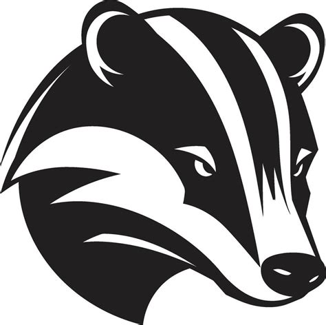 Badger Face Badge Noble Badger Emblem 32752788 Vector Art at Vecteezy