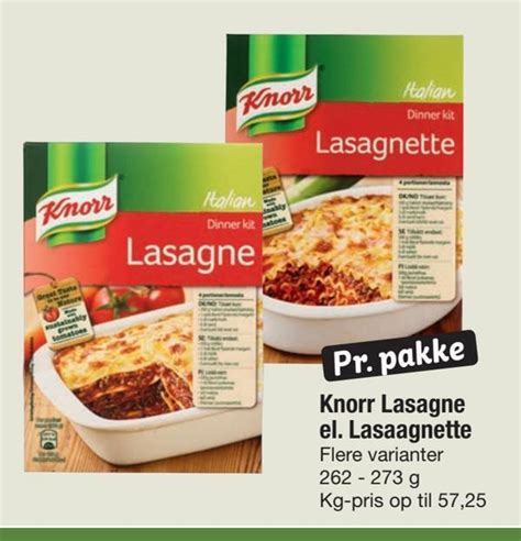 Knorr Lasagne El Lasaagnette Tilbud Hos Fakta Tyskland