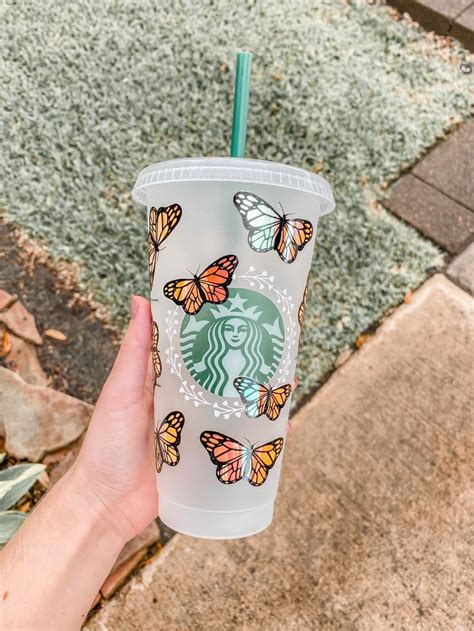 Monarch Butterfly Tumbler Starbucks Reusable Venti Cup Butterfly