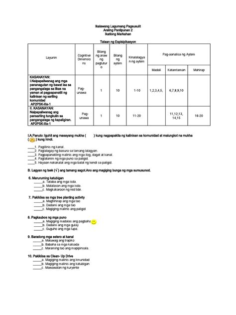 2nd Summative Test 3rd Quarter With Tos Melc Based All Subjects Pdf