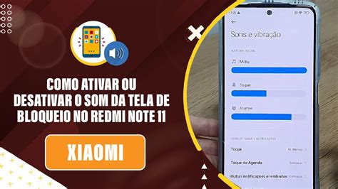 Como Ativar Ou Desativar O Som Da Tela De Bloqueio No Redmi Note