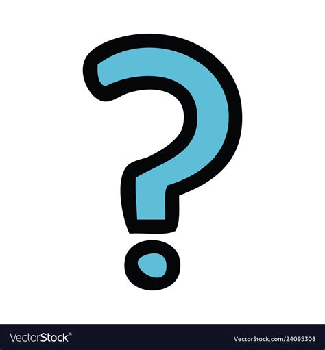 Cute Cartoon Question Mark Royalty Free Vector Image