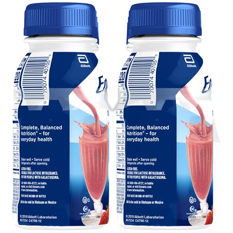 Ensure Nutrition Shake Strawberry Original Planogram Left