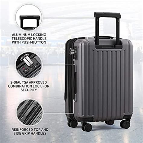 Level Valise Cabine Abs Pc Bagage Main Trolley Rigide Bagages Cabine