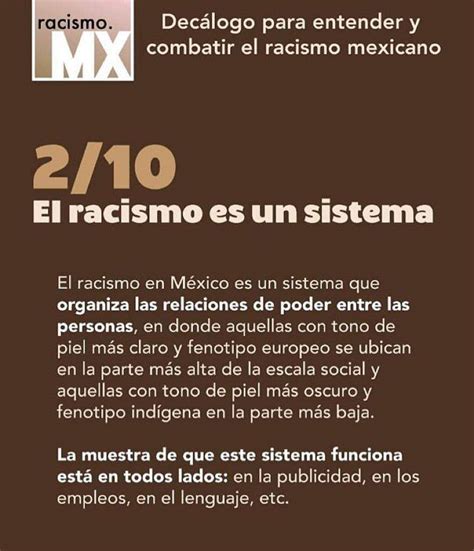 Decálogo para comprender los tipos de racismo en México y combatirlo