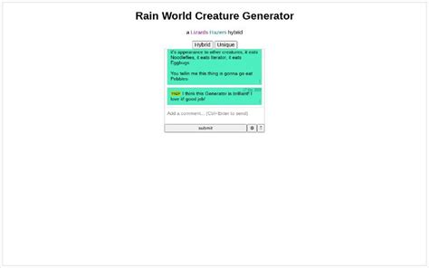 Rain World Creature Generator