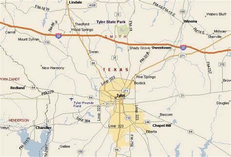 Tyler Texas Map