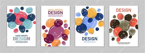 Premium Vector Artistic Brochures Vector Abstract Designs Set With