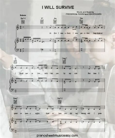 i will survive sheet music - A minor