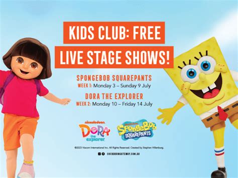 Meet Spongebob Squarepants Dora The Explorer And Friends June 29 2023 Buggybuddys Guide To Perth