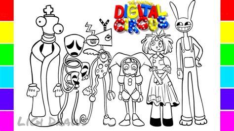 The Amazing Digital Circus Coloring Pages How To Color All Characters From Digital Circus Youtube