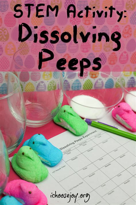 Dissolving Peeps Experiment Stem Activity For Eastertime