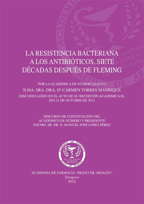 PDF la resistencia bacteriana a los antibióticos siete décadas