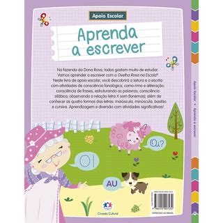 Aprenda A Escrever Ovelha Rosa Na Escola Apoio Escolar Shopee Brasil