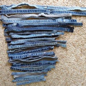 Reclaimed Denim Blue Jean Clothing Seams For Repurposing Etsy