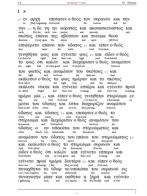 Interlinear Greek-English Septuagint Old Testament - Print | PDF