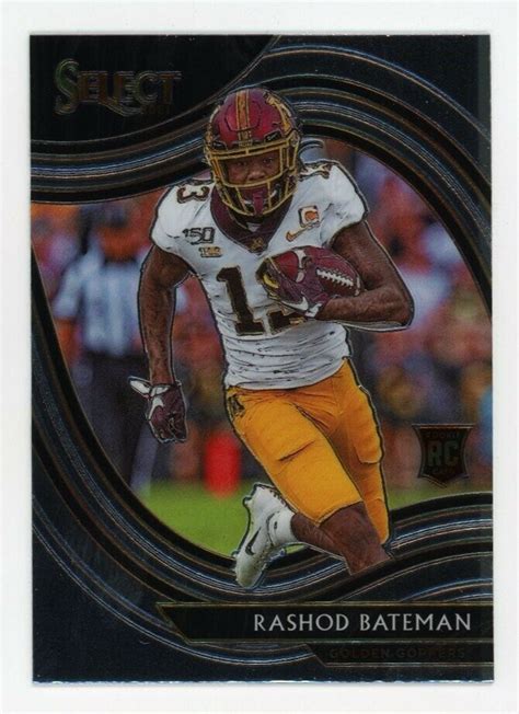 Panini Select Rashod Bateman Rookie Card Rc Baltimore Ravens