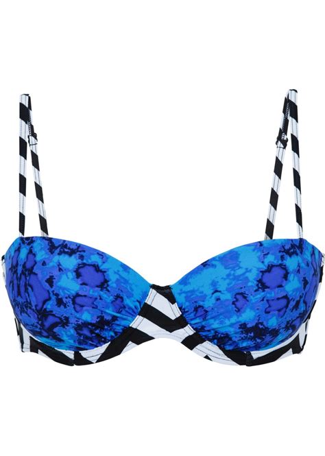 B Gel Bikini Oberteil Cup C Blau Bedruckt Online Kaufen Bonprix De