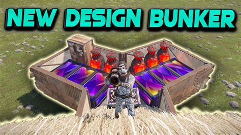 New Design Bunker In Rust Rust Building Tutorial Youtube