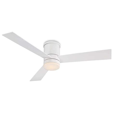 Modern Flush Mount Ceiling Fans - Flush Mount Ceiling Fan - 52 Inch Stratus in Pure White ...