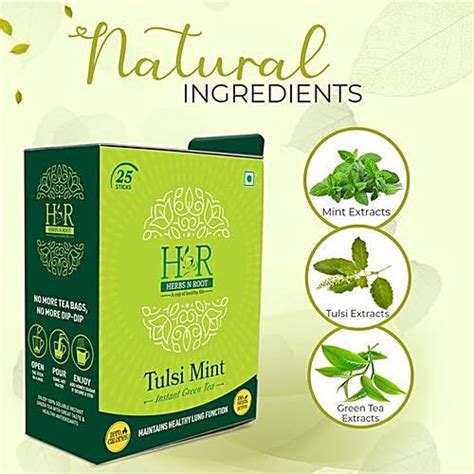 Buy Herbs N Root Tulsi Mint Instant Green Tea Mint Flavour Boost