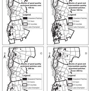 Four Examples Of Priority Conservation Areas For Grassland Birds