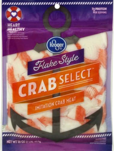 Kroger Crab Select Flake Style Imitation Crab Meat 16 Oz Kroger