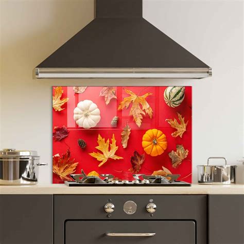 Tempered Glass Stove Backsplash Panel Stove Back Cover Kitchen Decor Stove Top Cover Kitchen