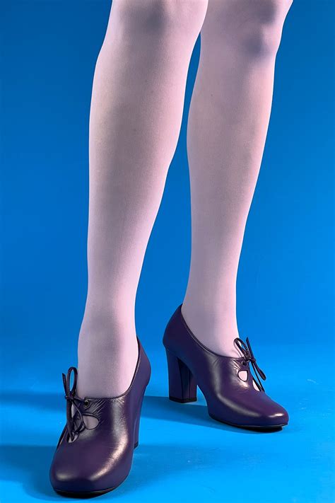 Lavender 50 Denier Tights Ladies Vintage Retro 60s 70s Style Mod Shoes