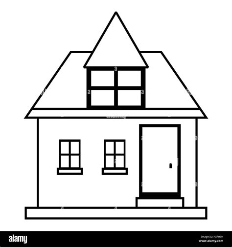 Cute country house icon, outline style Stock Vector Image & Art - Alamy