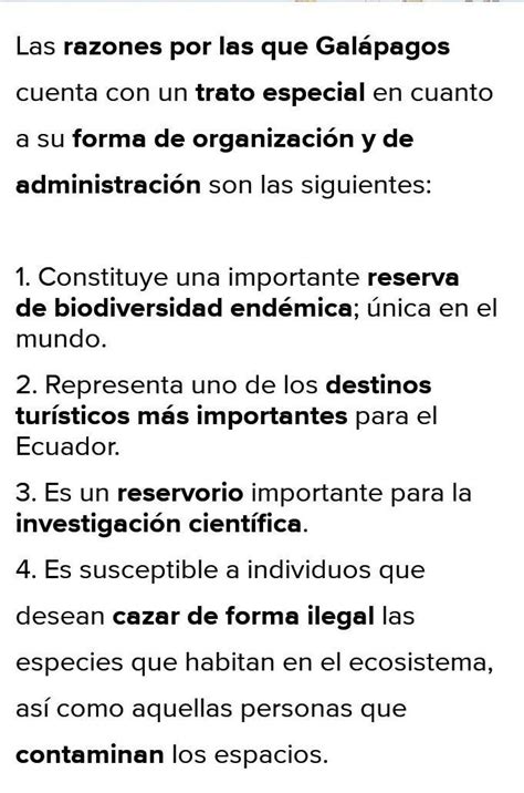 17 Contesta ¿cuáles Son Las Razones Por Las Que Galápagos Cuenta Con