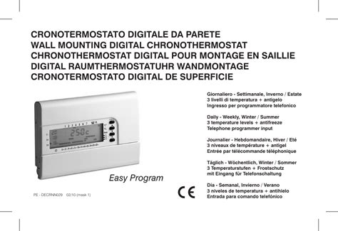 Manual Cronotermostato Digital Perry Slim Manualzz