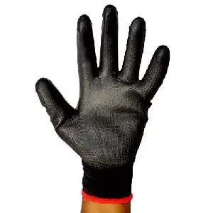 Buy SSWW PU Coated Safety Gloves Polyester Black Free Size Pack Of 5