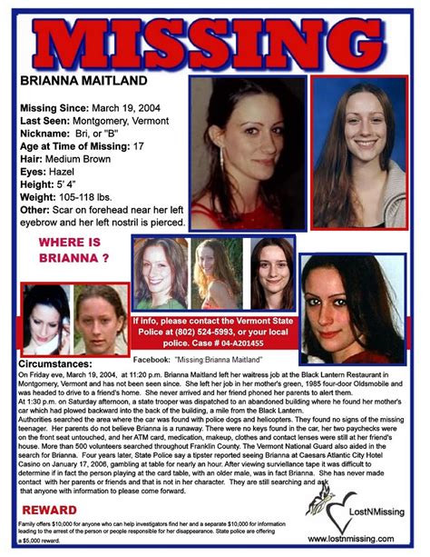 Brianna Maitland March 19 2004 Montgomery Vt