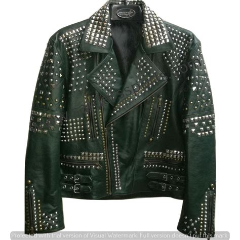 Men Spiked Studded Leather Jackets Sardar Sports