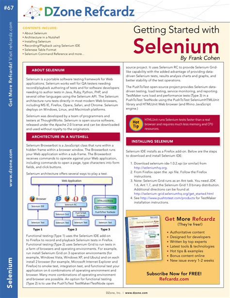 PDF ContentS InCluDe Selenium Cheat Sheet DOKUMEN TIPS