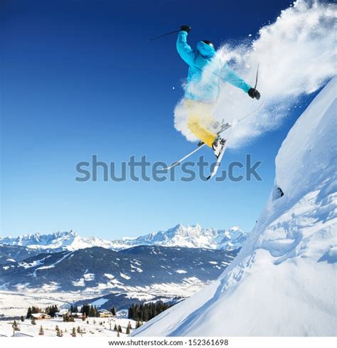 Jumping Skier Stock Photo 152361698 | Shutterstock