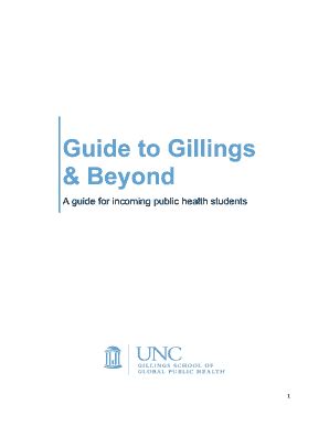 Fillable Online Sph Unc Guide To Gillings Fax Email Print Pdffiller