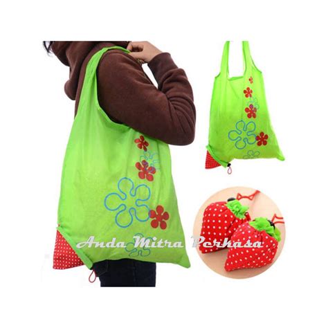 Jual Strawberry Baggu Foldable Shopping Bag Tas Belanja Lipat Souvenier