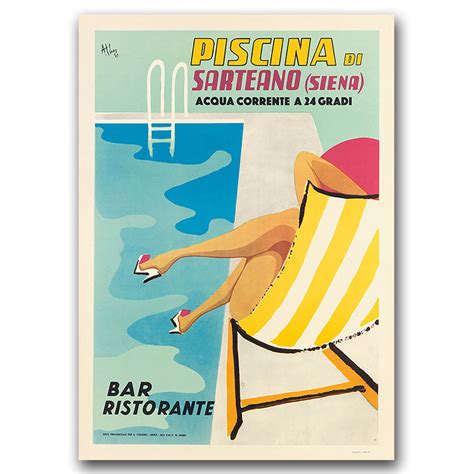 Plakat W Stylu Retro W Ochy Piscina Di Sarteano A Vintageposteria