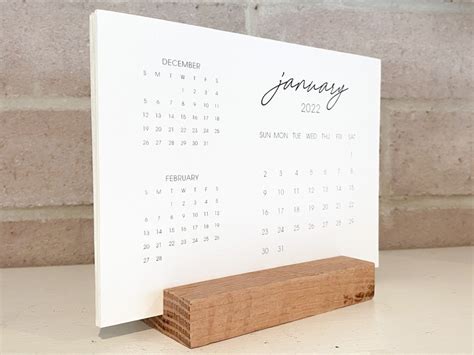 2023 Desk Calendar 5x7 Horizontal Previous And Next Month Etsy