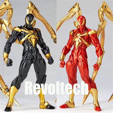 Revoltech Amazing Yamaguchi Iron Spider Man Black Ver Articulado