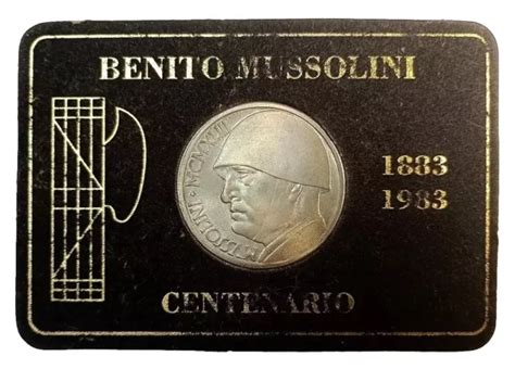 Medaglia Commemorativa Centenario Benito Mussolini Completa