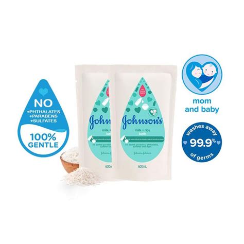 Bundle Of 2 Johnson S Baby Bath Milk Rice Refill 600ml Shopee