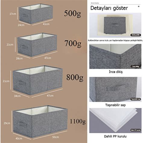 Pamuk Ve Keten Saklama Kutusu Büyük Kumaş Katlanabilir Fiyatı