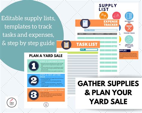 Yard Sale Planner Fillable Printable Yard Sale Template Etsy Canada