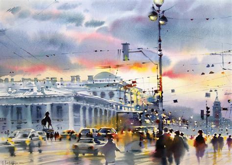 Painting Cityscapes That Glow A Demo Artists Network In