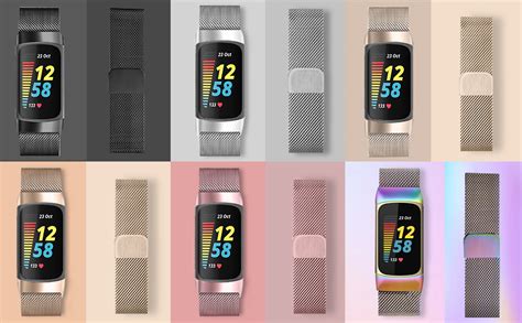 Surundo Compatible With Fitbit Charge Strap For Women Men Magnetic