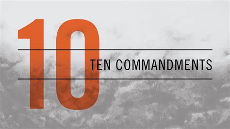 Sermon Series 10 Commandments