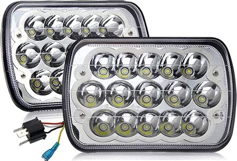 Rolinger 2pcs H6054 Led Headlights Pair 7x6 Led Headlight 5x7 Led Headlight 7x6 Headlights